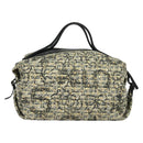 CHANEL Hand Bag Tweed Black Silver CC Auth 132459-2