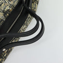 CHANEL Hand Bag Tweed Black Silver CC Auth 132459-7