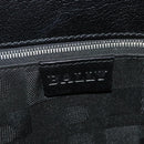BALLY Chain Tote Bag Leather Black Silver Auth 132476-17