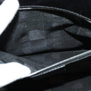 BALLY Chain Tote Bag Leather Black Silver Auth 132476-20