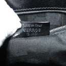 BALLY Chain Tote Bag Leather Black Silver Auth 132476-12