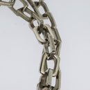 BALLY Chain Tote Bag Leather Black Silver Auth 132476-9