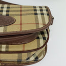 Burberrys Nova Check Shoulder Bag PVC Beige Gold Auth 132477-14