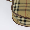 Burberrys Nova Check Shoulder Bag PVC Beige Gold Auth 132477-15