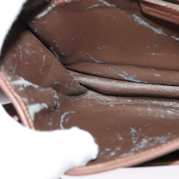 Burberrys Nova Check Shoulder Bag PVC Beige Gold Auth 132477