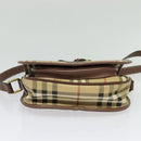 Burberrys Nova Check Shoulder Bag PVC Beige Gold Auth 132477-5