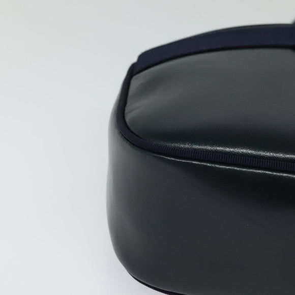 Salvatore Ferragamo Vala Shoulder Bag Leather Navy Gold Auth 132480