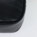 Salvatore Ferragamo Vala Shoulder Bag Leather Navy Gold Auth 132480-13