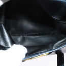 Salvatore Ferragamo Vala Shoulder Bag Leather Navy Gold Auth 132480-19