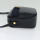 Salvatore Ferragamo Vala Shoulder Bag Leather Navy Gold Auth 132480-4