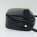 Salvatore Ferragamo Vala Shoulder Bag Leather Navy Gold Auth 132480-5