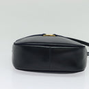 Salvatore Ferragamo Vala Shoulder Bag Leather Navy Gold Auth 132480-9