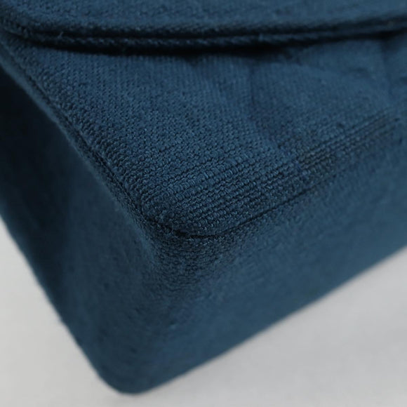 CHANEL Diana Flap Chain Shoulder Bag Canvas Blue Gold CC Auth 132485SM