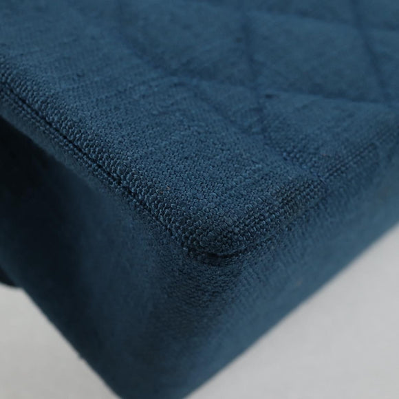 CHANEL Diana Flap Chain Shoulder Bag Canvas Blue Gold CC Auth 132485SM