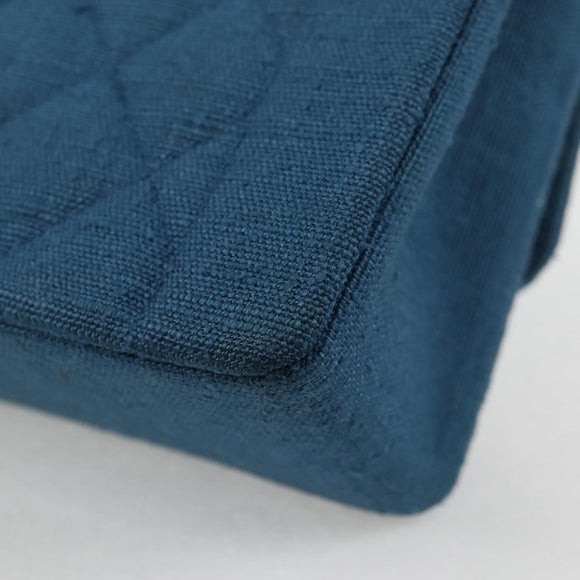 CHANEL Diana Flap Chain Shoulder Bag Canvas Blue Gold CC Auth 132485SM