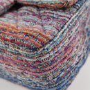 CHANEL Matelasse Chain Shoulder Bag Tweed Multicolor CC Auth 132486SM-16