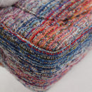 CHANEL Matelasse Chain Shoulder Bag Tweed Multicolor CC Auth 132486SM-17