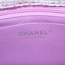 CHANEL Matelasse Chain Shoulder Bag Tweed Multicolor CC Auth 132486SM-21