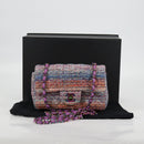 CHANEL Matelasse Chain Shoulder Bag Tweed Multicolor CC Auth 132486SM-12