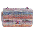 CHANEL Matelasse Chain Shoulder Bag Tweed Multicolor CC Auth 132486SM-13