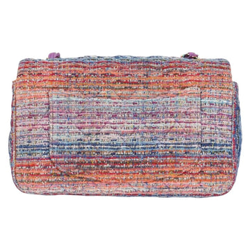 CHANEL Matelasse Chain Shoulder Bag Tweed Multicolor CC Auth 132486SM - 0