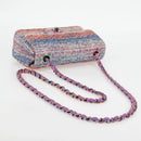CHANEL Matelasse Chain Shoulder Bag Tweed Multicolor CC Auth 132486SM-7