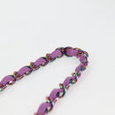 CHANEL Matelasse Chain Shoulder Bag Tweed Multicolor CC Auth 132486SM-14