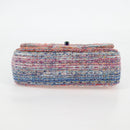 CHANEL Matelasse Chain Shoulder Bag Tweed Multicolor CC Auth 132486SM-5
