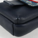 LOUIS VUITTON LV Squared Double Phone Pouch Blue M81060 LV Auth 132489M-15