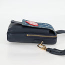 LOUIS VUITTON LV Squared Double Phone Pouch Blue M81060 LV Auth 132489M-4