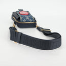 LOUIS VUITTON LV Squared Double Phone Pouch Blue M81060 LV Auth 132489M-7