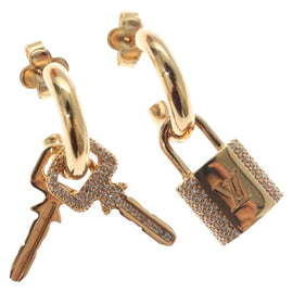 LOUIS VUITTON Earrings LV Padlock Earring metal Gold M01583 LV Auth 132501SM