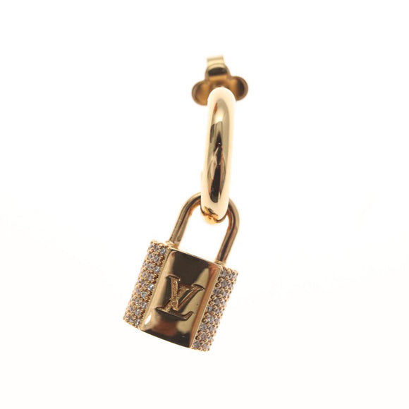 LOUIS VUITTON Earrings LV Padlock Earring metal Gold M01583 LV Auth 132501M