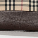 BURBERRY Nova Check Tote Bag Canvas Beige Silver Auth 132506-17