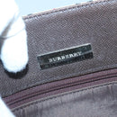 BURBERRY Nova Check Tote Bag Canvas Beige Silver Auth 132506-10