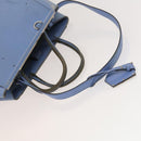 FENDI Zucca Canvas Hand Bag Leather 2Set Light Blue Black Brown Auth 132508-5