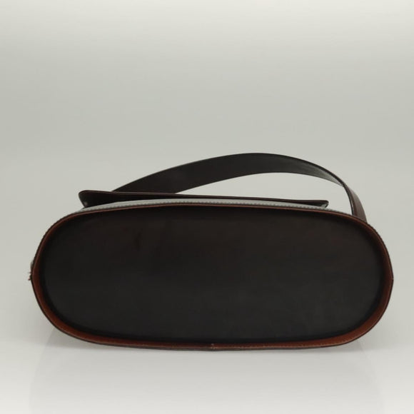 Salvatore Ferragamo Gancini Shoulder Bag Leather Brown Auth 132512