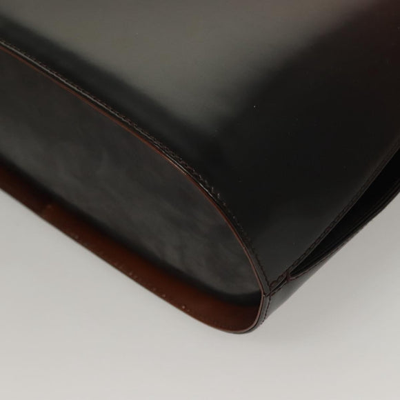 Salvatore Ferragamo Gancini Shoulder Bag Leather Brown Auth 132512