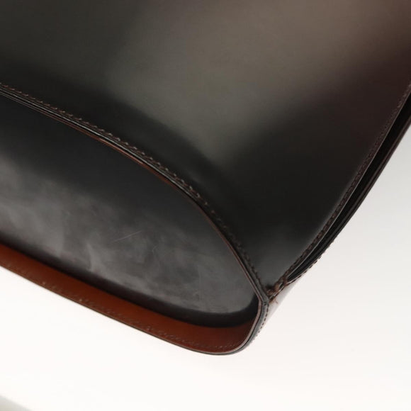 Salvatore Ferragamo Gancini Shoulder Bag Leather Brown Auth 132512