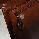 Salvatore Ferragamo Gancini Shoulder Bag Leather Brown Auth 132512-18