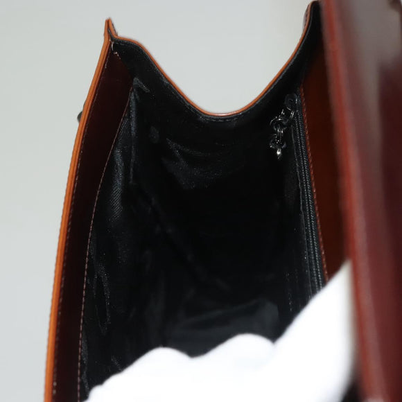 Salvatore Ferragamo Gancini Shoulder Bag Leather Brown Auth 132512