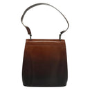 Salvatore Ferragamo Gancini Shoulder Bag Leather Brown Auth 132512-2