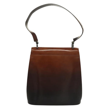 Salvatore Ferragamo Gancini Shoulder Bag Leather Brown Auth 132512 - 0