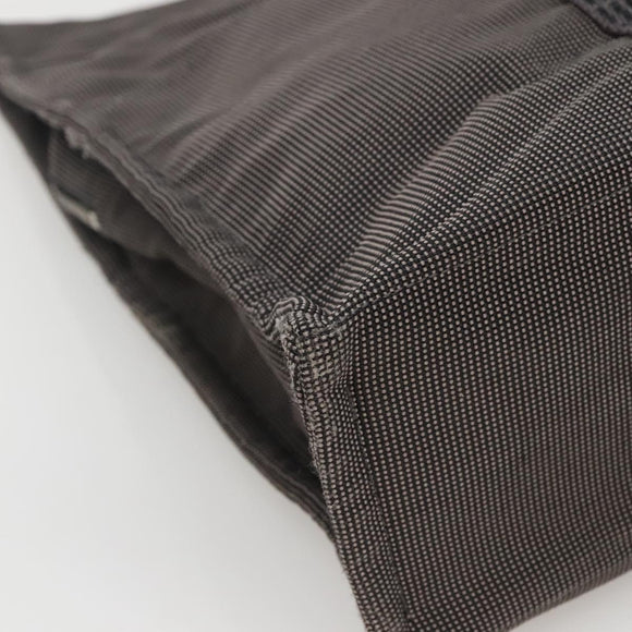 HERMES Her Line MM Tote Bag Canvas Gray Silver Auth 132513