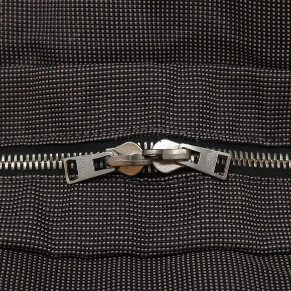 HERMES Her Line MM Tote Bag Canvas Gray Silver Auth 132513