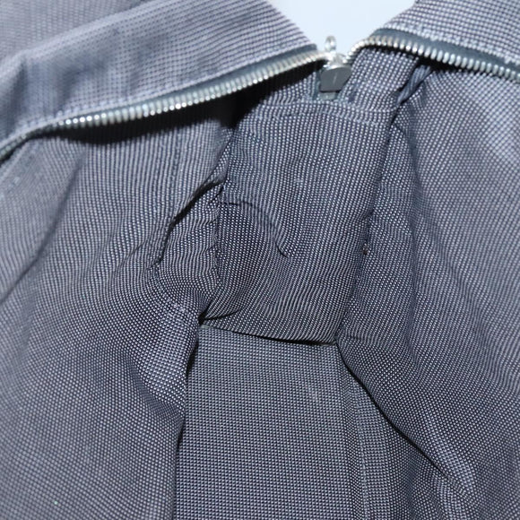 HERMES Her Line MM Tote Bag Canvas Gray Silver Auth 132513