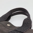 HERMES Her Line MM Tote Bag Canvas Gray Silver Auth 132513-8