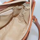 CELINE Macadam Canvas Hand Bag PVC Leather Beige Gold Auth 132516-19