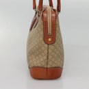 CELINE Macadam Canvas Hand Bag PVC Leather Beige Gold Auth 132516-4