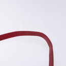 CELINE Accessory Pouch Leather Red Silver Auth 132517-8